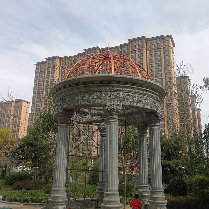 歐式景觀亭子，小區(qū)石雕涼亭，大理石石材亭子