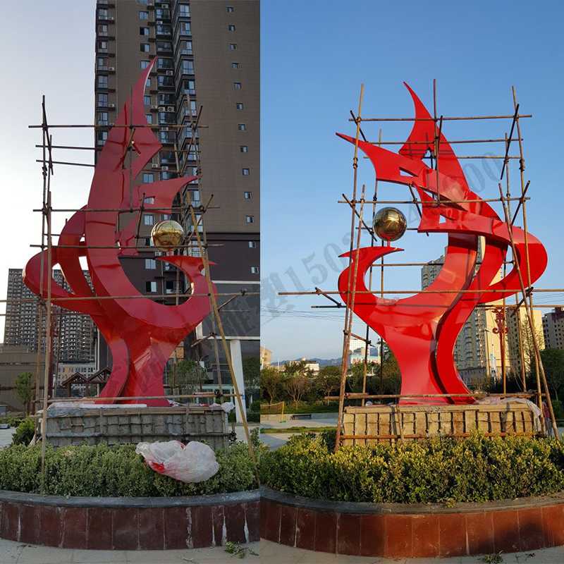 大型不銹鋼雕塑，不銹鋼鳳凰雕塑，小區(qū)不銹鋼景觀雕塑