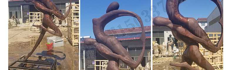 銅舞蹈人物雕塑，抽象男女人物雕塑，抽象跳舞人物銅雕塑