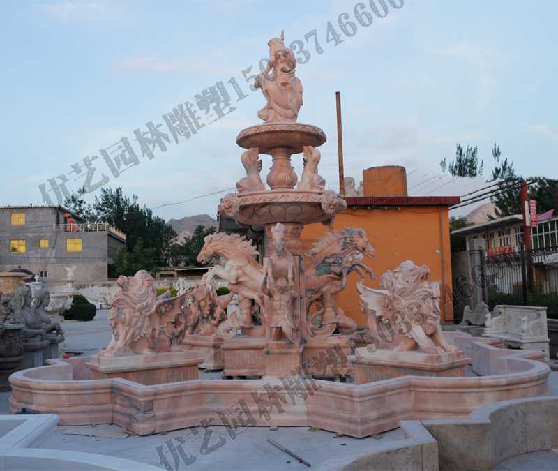 大理石景觀噴泉，歐式大型噴泉，石雕噴泉廠家