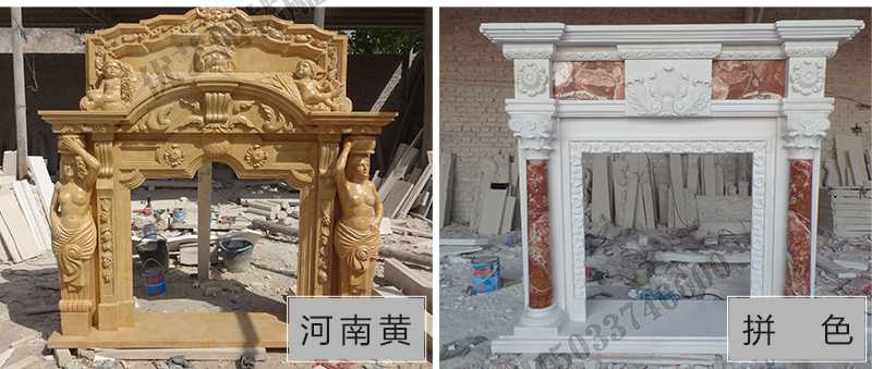 石雕壁爐架款式，定制石雕壁爐架，石雕壁爐架廠家
