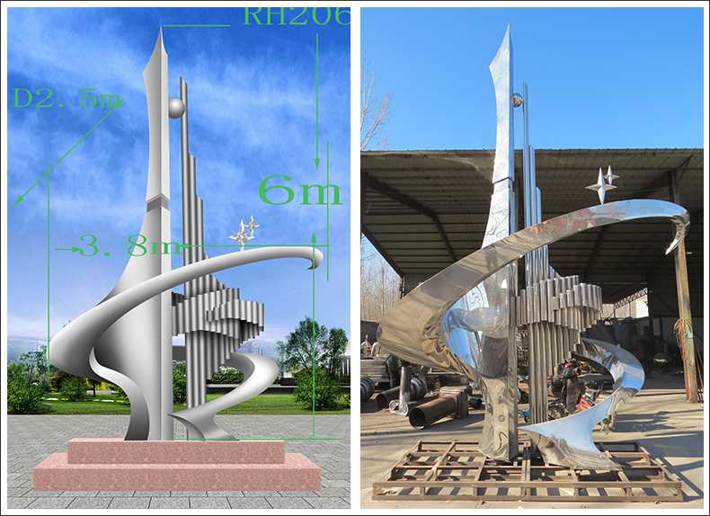 大型不銹鋼雕塑，不銹鋼雕塑廠家，室外大型景觀雕塑