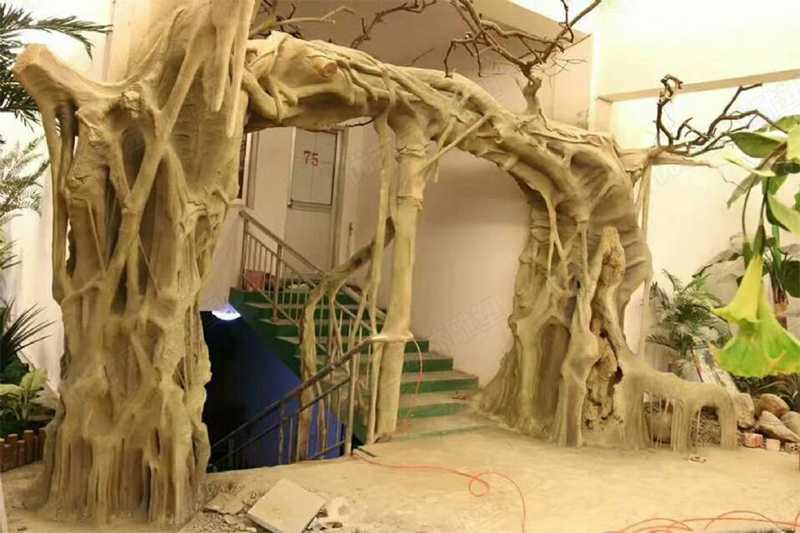 水泥仿真樹木雕塑，仿真水泥雕塑