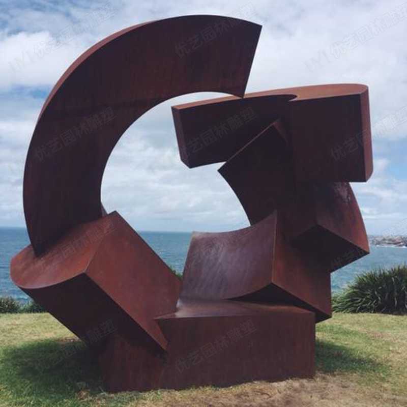 耐候鋼雕塑，室外抽象耐候鋼雕塑