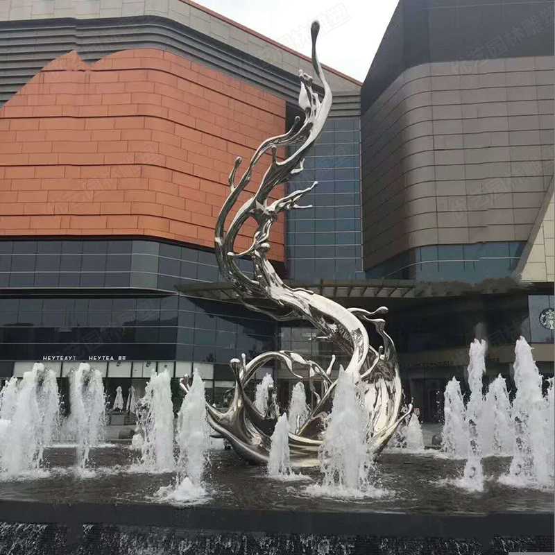 不銹鋼浪花雕塑，不銹鋼雕塑廠家